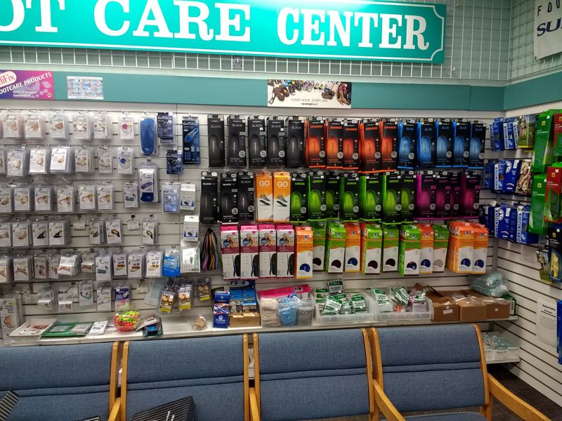 Over-the-counter health products displayed inside Horsnyder Pharmacy